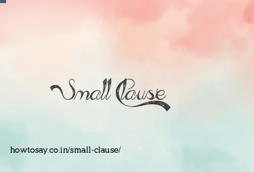 Small Clause