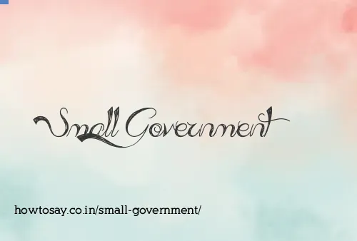 Small Government