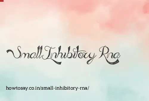Small Inhibitory Rna
