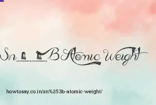 Sn Atomic Weight