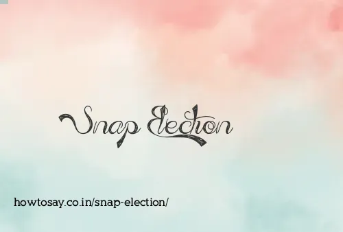 Snap Election