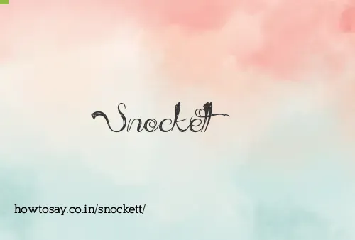 Snockett