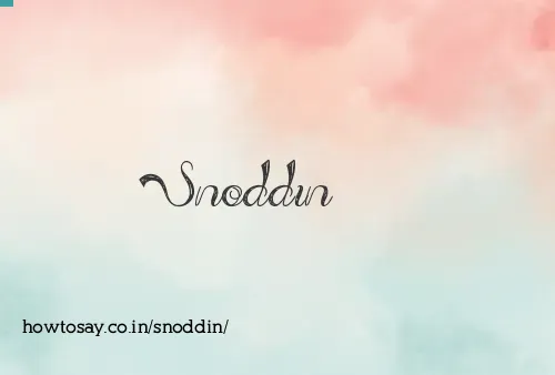 Snoddin