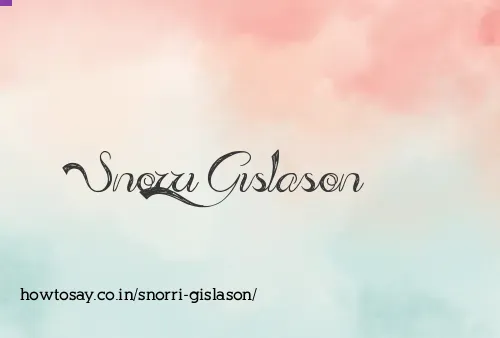 Snorri Gislason