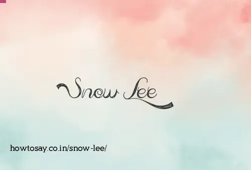 Snow Lee