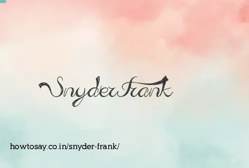 Snyder Frank