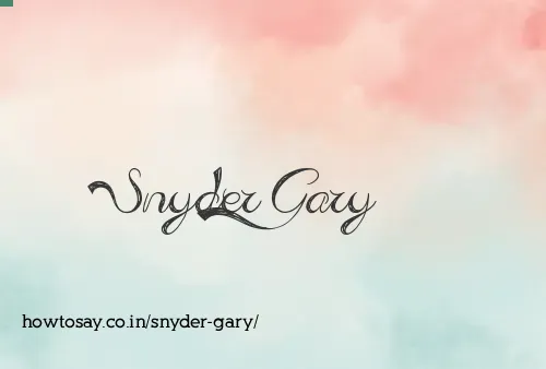 Snyder Gary