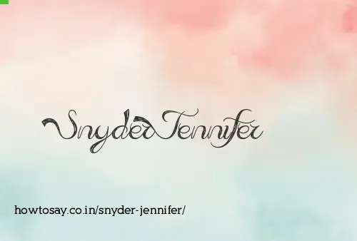 Snyder Jennifer