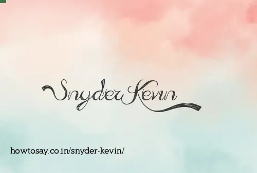 Snyder Kevin
