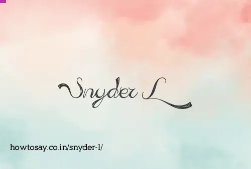 Snyder L