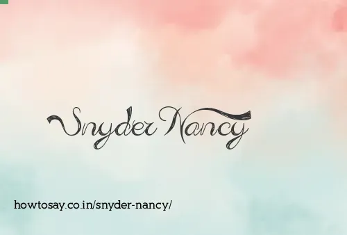 Snyder Nancy