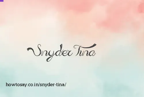 Snyder Tina