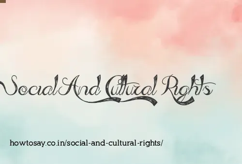 Social And Cultural Rights