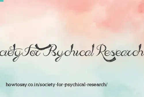 Society For Psychical Research