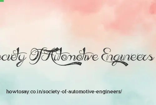 Society Of Automotive Engineers