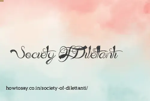 Society Of Dilettanti