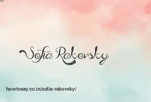 Sofia Rakovsky