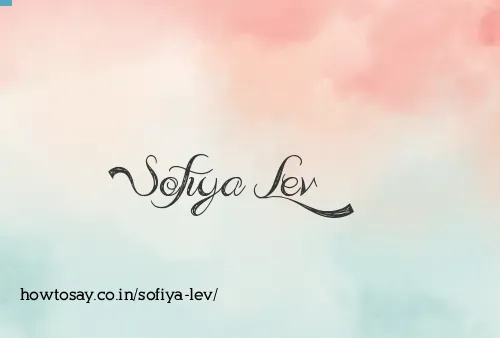 Sofiya Lev
