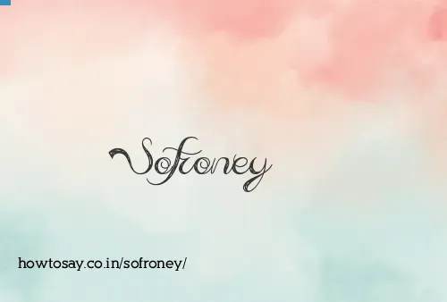 Sofroney