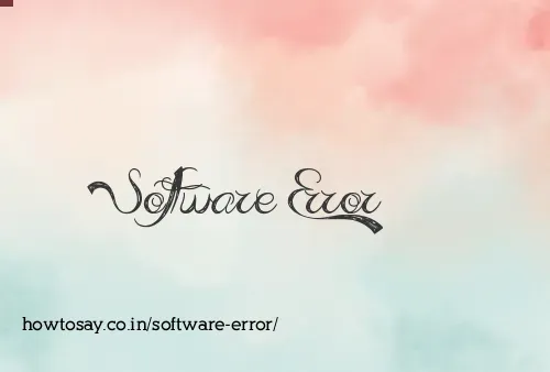 Software Error