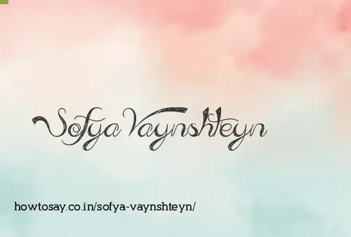 Sofya Vaynshteyn
