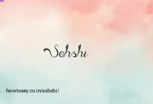 Sohshi