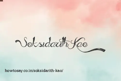 Soksidarith Kao