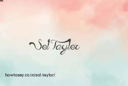 Sol Taylor