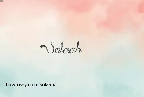 Solaah