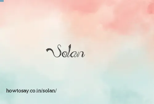Solan