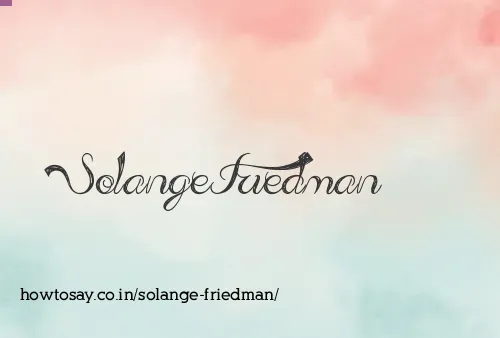 Solange Friedman