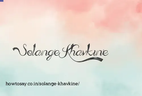 Solange Khavkine