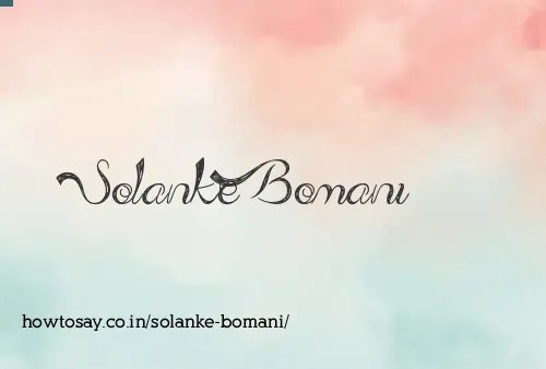 Solanke Bomani