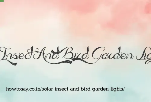 Solar Insect And Bird Garden Lights