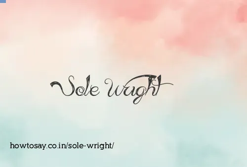 Sole Wright