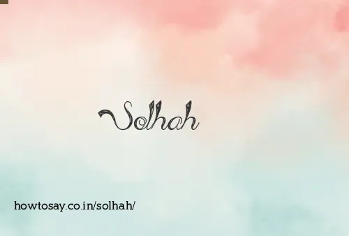 Solhah