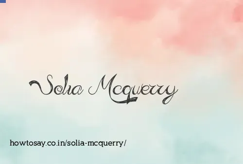 Solia Mcquerry