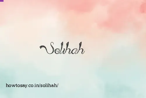 Solihah