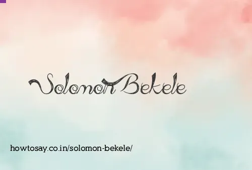 Solomon Bekele