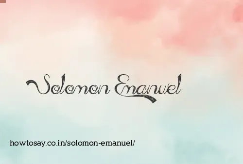 Solomon Emanuel