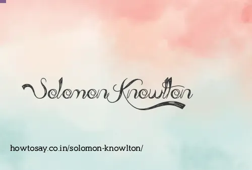 Solomon Knowlton