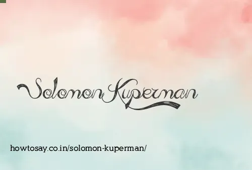 Solomon Kuperman