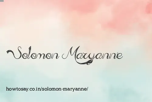Solomon Maryanne