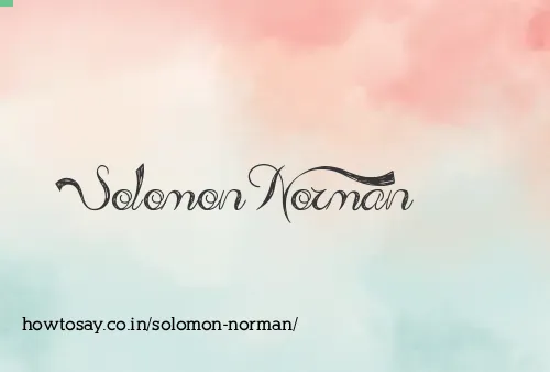 Solomon Norman