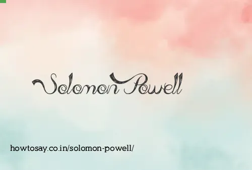 Solomon Powell