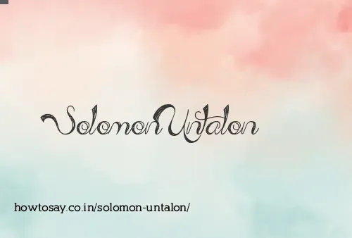 Solomon Untalon