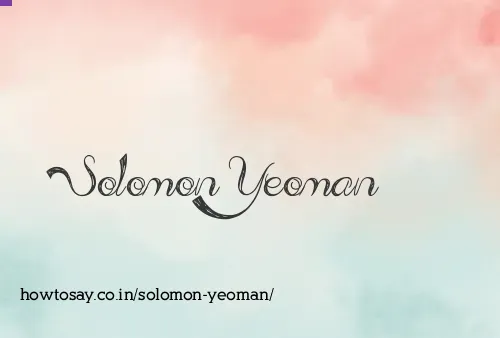 Solomon Yeoman