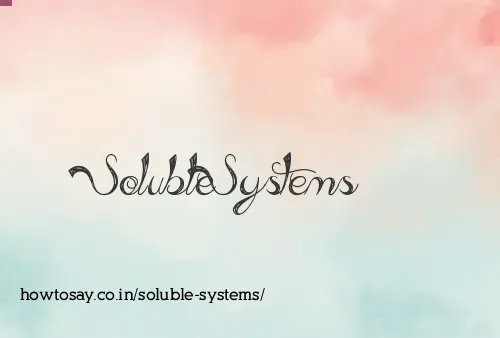 Soluble Systems