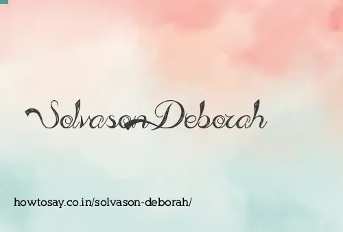 Solvason Deborah