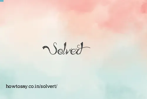 Solvert